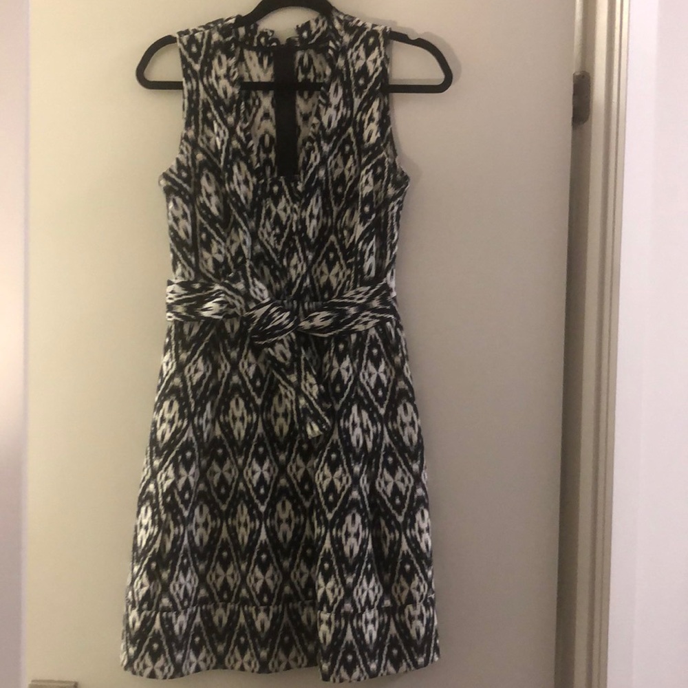 Pink Tartan black and white print dress SZ 2